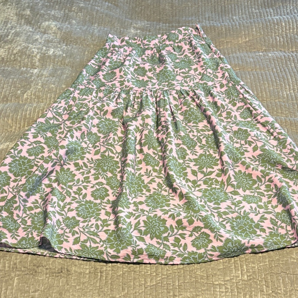 Gibson A-Line Skirt in Pink and Green Floral